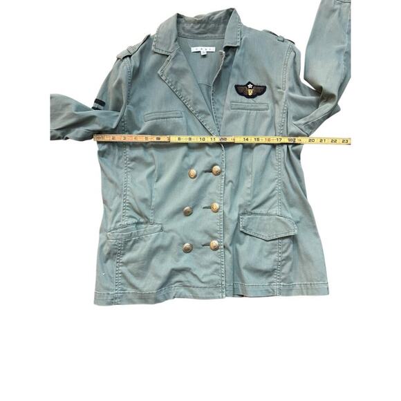 CABI Women's Green Military Army Double Breasted Jacket Coat Size Large - Picture 2 of 7